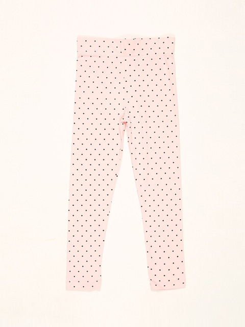 

V2 Value & Variety Girls Pink Printed Ankle-Length Cotton Leggings