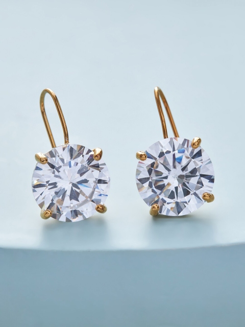 

Kushal's Fashion Jewellery Women White Gold Plated Circular Drop Earrings