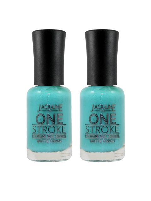 

Jaquline USA Set of 2 One Stroke Premium Nail Enamels 8 ml Each - Not So Blue J31, Turquoise blue