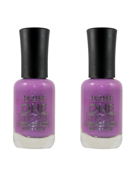 

Jaquline USA Set of 2 One Stroke Premium Nail Enamels 8 ml Each - Voila Violet J30