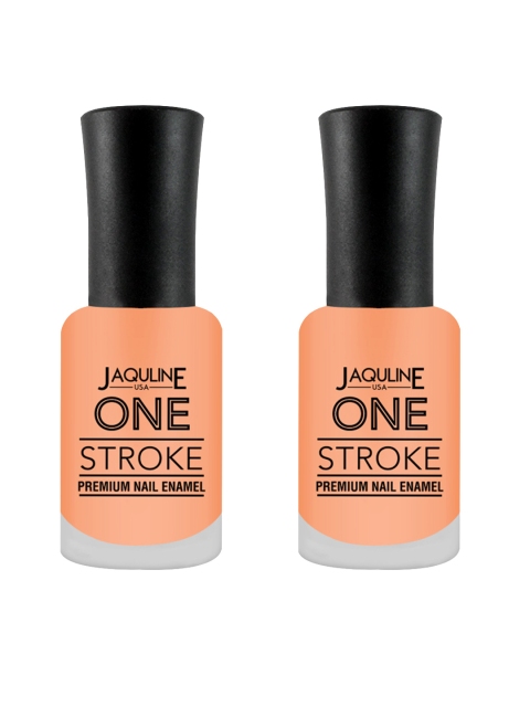 

Jaquline USA Set of 2 One Stroke Premium Nail Enamels 8 ml Each - Happy Peach J44