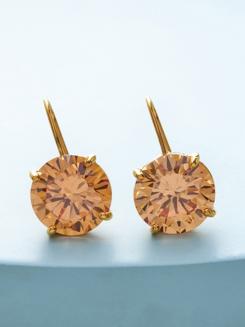 

Kushal's Fashion Jewellery Women Champagne Gold Plated Circular Drop Earrings