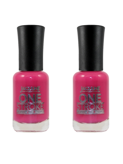 

Jaquline USA Set of 2 One Stroke Premium Nail Enamel - Diva J26, Pink