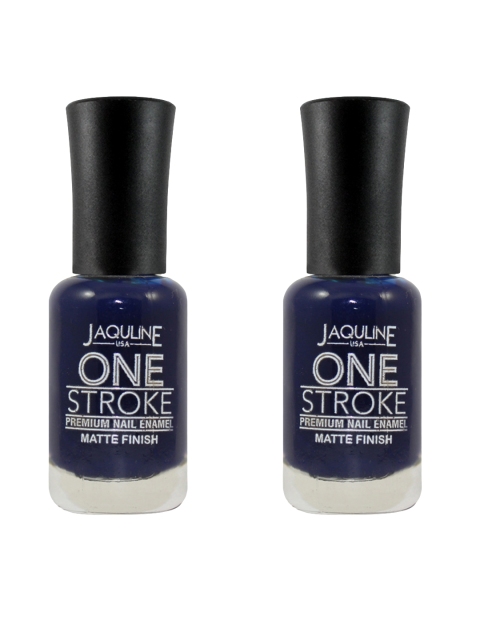 

Jaquline USA Set of 2 One Stroke Premium Nail Enamel - So Blue J24, Navy blue