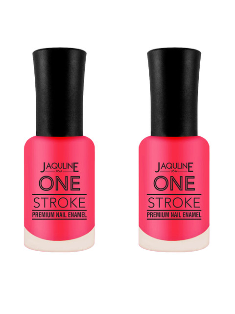 

Jaquline USA Set of 2 One Stroke Premium Nail Enamel - Pink Tease J33