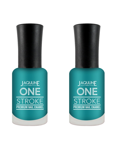 

Jaquline USA Set of 2 One Stroke Premium Nail Enamel - Mint Icing J10, Blue