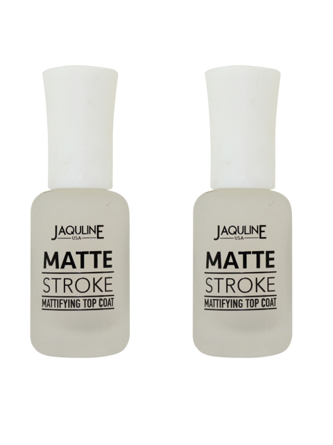 

Jaquline USA Set of 2 Matte Stroke Mattifying Nail Enamel - Top Coat, Transparent