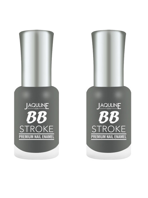 

Jaquline USA Set of 2 BB Stroke Premium Nail Enamel - Mint in The Bar 19, Grey