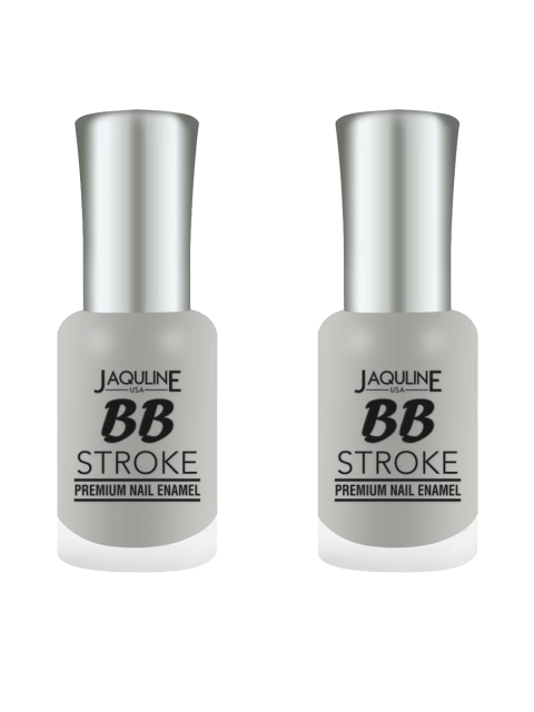 

Jaquline USA Set of 2 BB Stroke Premium Nail Enamel - Midnight Craving 18, Grey