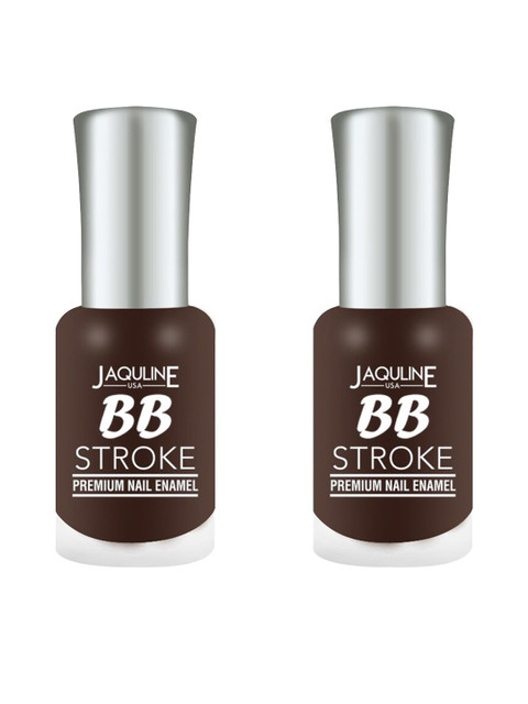 

Jaquline USA Set of 2 BB Stroke Premium Nail Enamel - Coffee Rush 15, Coffee brown