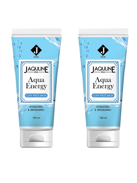 

Jaquline USA Set of 2 Aqua Energy Clay Face Wash 100 ml each, Blue
