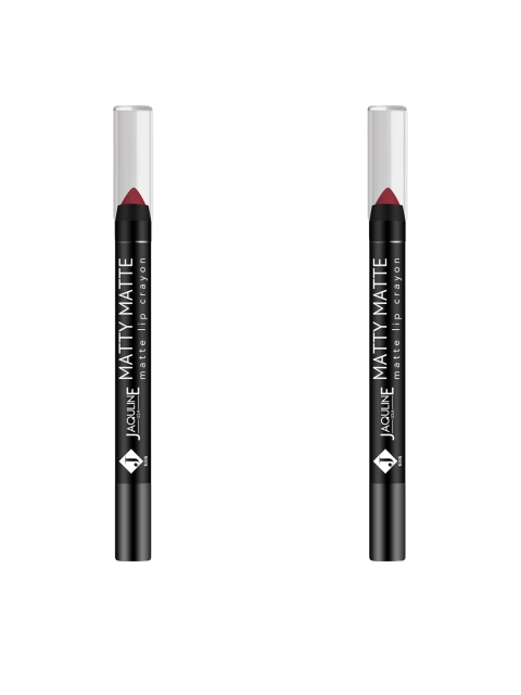 

Jaquline USA Set of 2 Matty Matte Lip Crayon - Sweetie Pie 8, Maroon