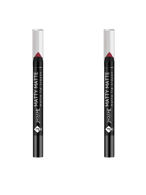 

Jaquline USA Set of 2 Matty Matte Lip Crayon - Spicy Twist 6, Pink