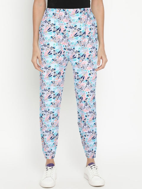 

V2 Value & Variety White Floral Printed Regular Fit Joggers