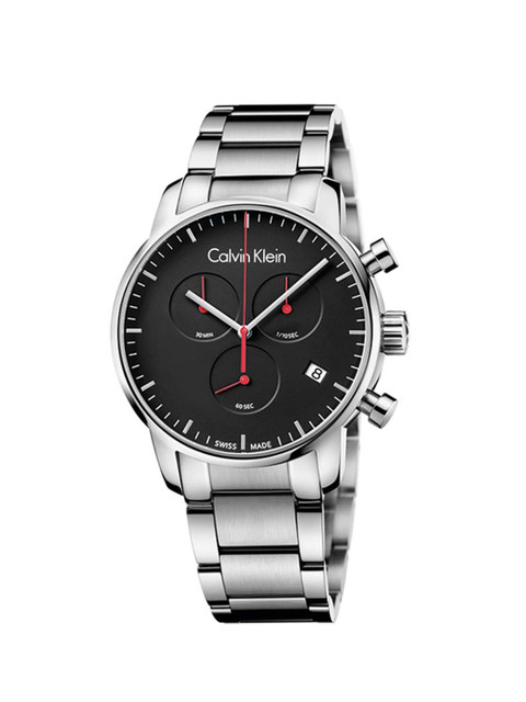 

Calvin Klein Men Black Dial & Silver Toned Straps Analogue Chronograph Watch K2G27141
