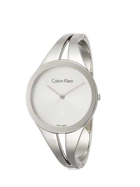 

Calvin Klein Women Silver-Toned Dial & Silver Toned Cuff Straps Analogue Watch K7W2S116