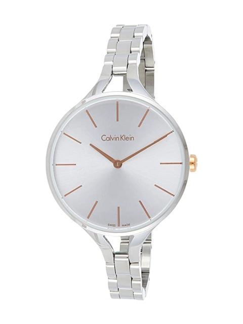 

Calvin Klein Women Silver-Toned Dial Bracelet Style Straps Analogue Watch K7E23B46