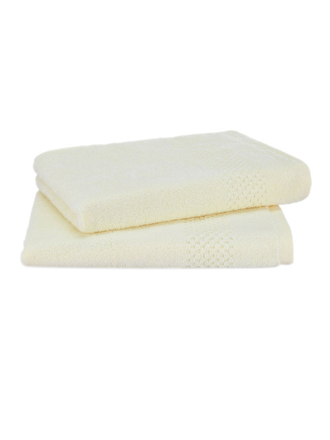 

SPACES Set of 2 White Solid Pure Cotton 450 GSM Hand Towels