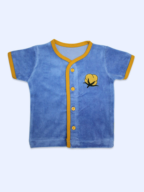 

Born Babies Unisex Kids Blue & Yellow Floral Sweater Vest