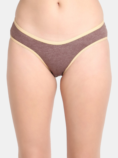 

Leading Lady Women Brown Printed Bikini Cotton Briefs