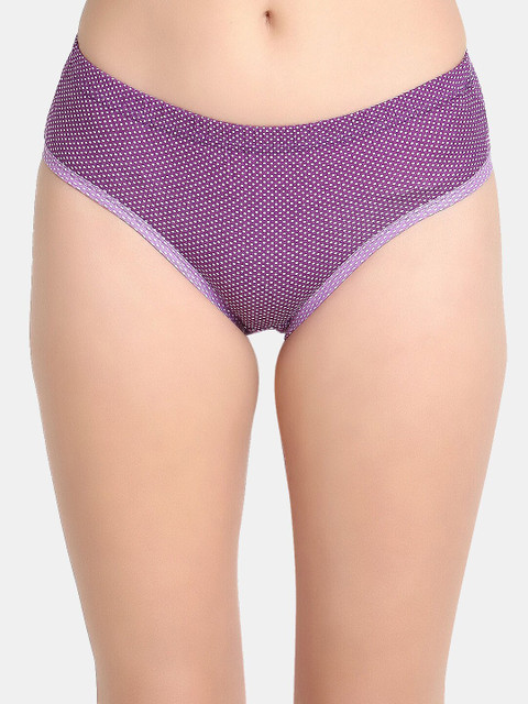 

Leading Lady Women Purple Printed Basic Cotton Briefs S-PINKY-DARK-PP-1