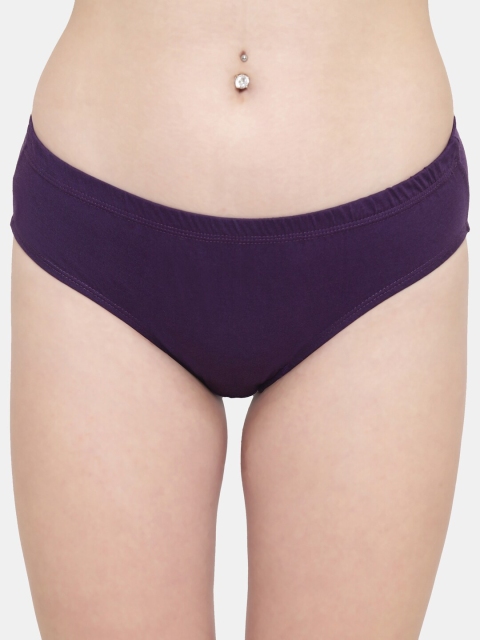 

Leading Lady Women Purple Solid Hipster Briefs S-DP-100-PP-1