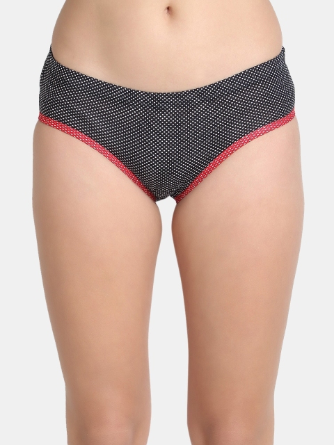 

Leading Lady Women Black Printed Cotton Hipster Briefs