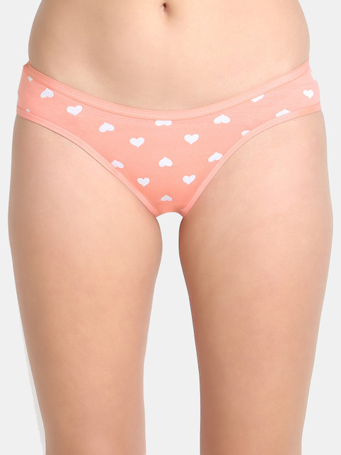 

Leading Lady Peach-Coloured Printed Mid Rise Brief S-SONARI-ORG-1