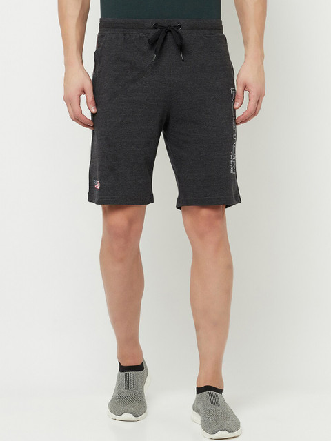 

Octave Men Grey Solid Sports Shorts