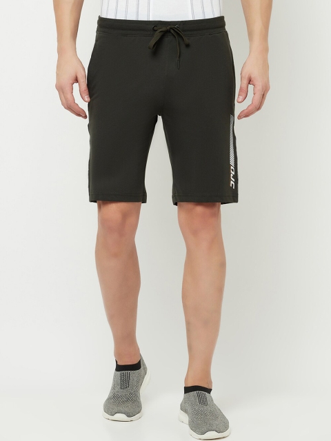 

Octave Men Olive Green Cotton Sports Shorts