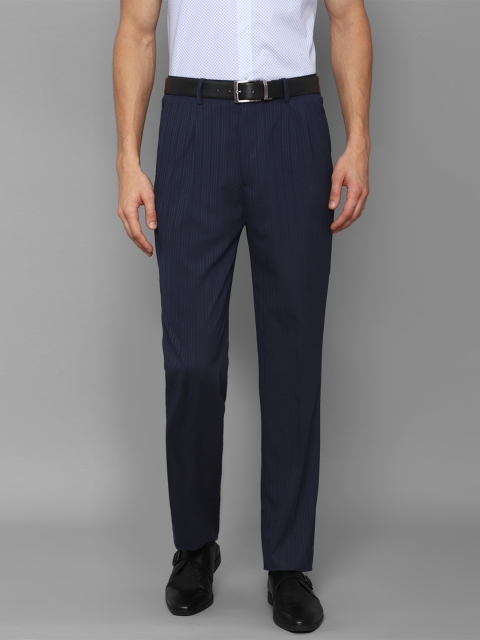 

Louis Philippe Men Navy Blue Textured Trousers