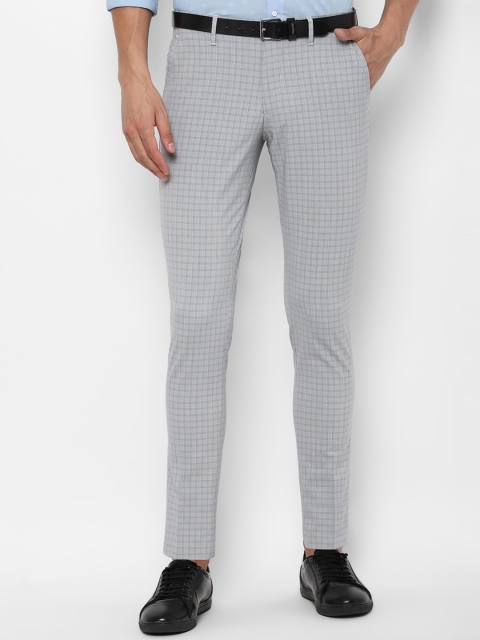 

Louis Philippe Sport Men Grey Checked Slim Fit Trousers