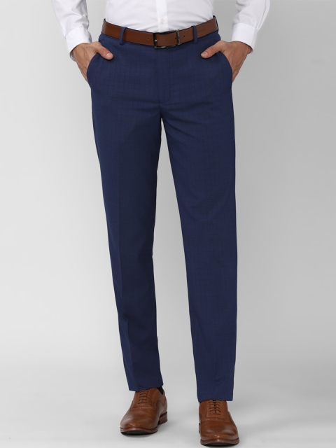 

Peter England Men Navy Blue Slim Fit Trousers