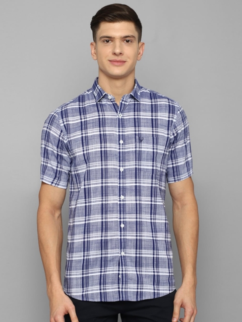 

Allen Solly Men Blue Slim Fit Tartan Checks Checked Casual Shirt