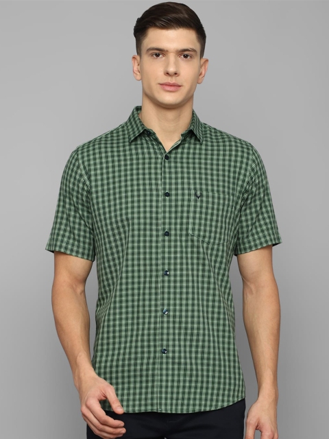 

Allen Solly Men Green Slim Fit Gingham Checks Checked Pure Cotton Casual Shirt