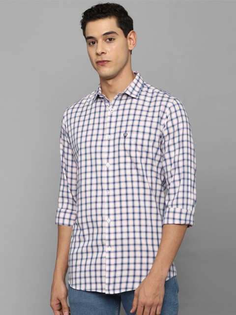 

Allen Solly Men Blue Slim Fit Gingham Checks Checked Casual Shirt