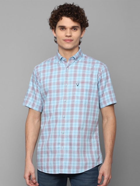 

Allen Solly Men Blue & Red Slim Fit Tartan Checked Casual Shirt