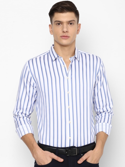 

Louis Philippe Sport Men White Slim Fit Striped Cotton Casual Shirt