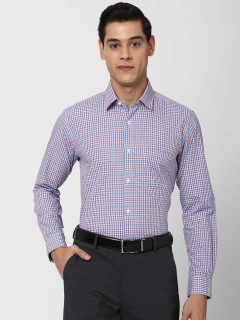 

Peter England Men Blue & Red Checked Formal Shirt