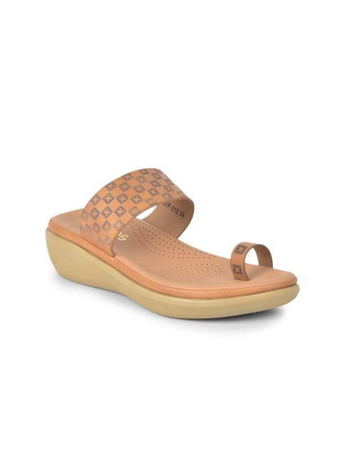 

Liberty Women Tan Printed One Toe Flats