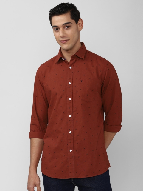 

Van Heusen Sport Men Red Slim Fit Printed Casual Shirt