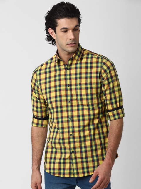 

Van Heusen Sport Men Yellow Slim Fit Checked Casual Shirt