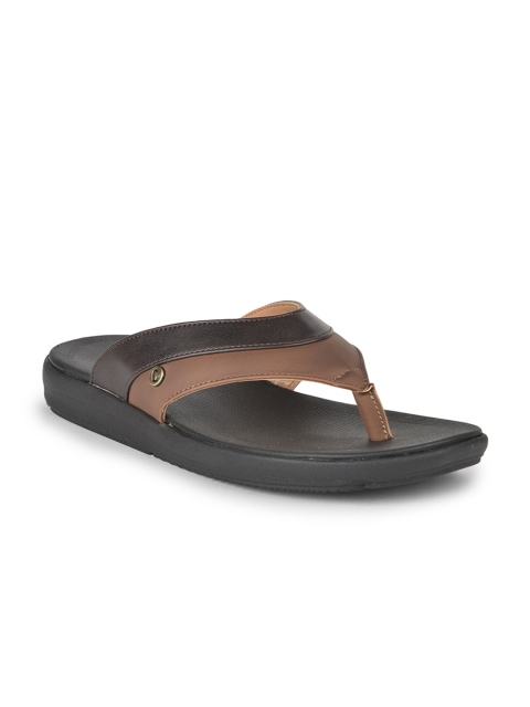 

Liberty Men Tan Colourblocked T-Strap Flats