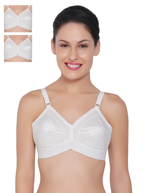 

Libertina White Pack of 3 Full-Coverage Bras DEL01