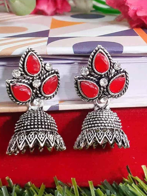 

RICH AND FAMOUS Red Contemporary Drop Earrings