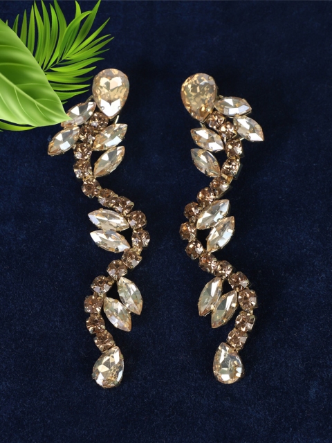 

Bijoux by Priya Chandna Gold-Toned Contemporary Drop Earrings