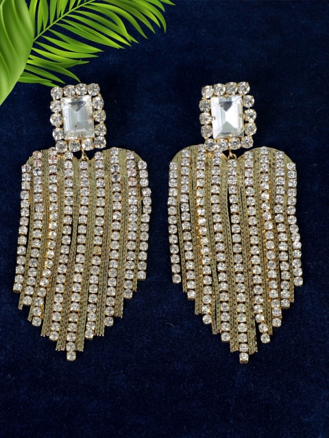 

Bijoux by Priya Chandna Gold-Toned Contemporary Drop Earrings