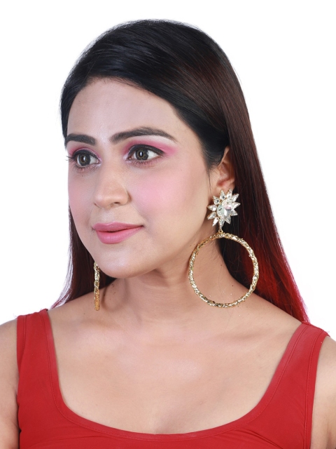 

Bijoux by Priya Chandna Gold-Toned Contemporary Drop Earrings