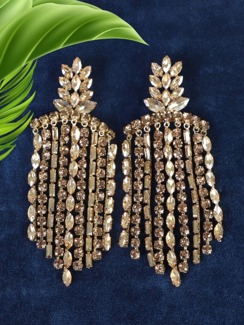 

Bijoux by Priya Chandna Gold-Toned Contemporary Drop Earrings