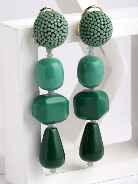 

Bijoux by Priya Chandna Green Contemporary Drop Earrings